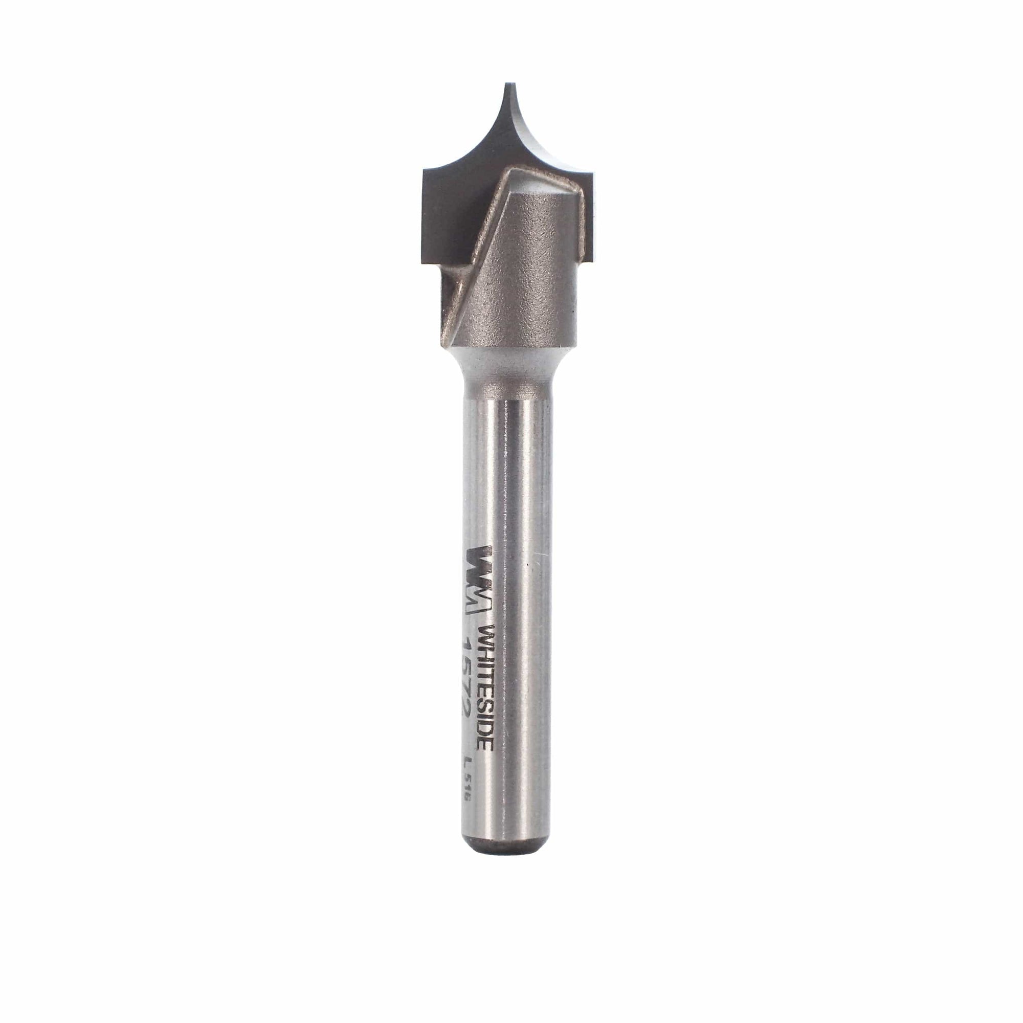1572 Pointed Round Over Router Bit 1/4" R 1/2" D 1/4" SH alt 0