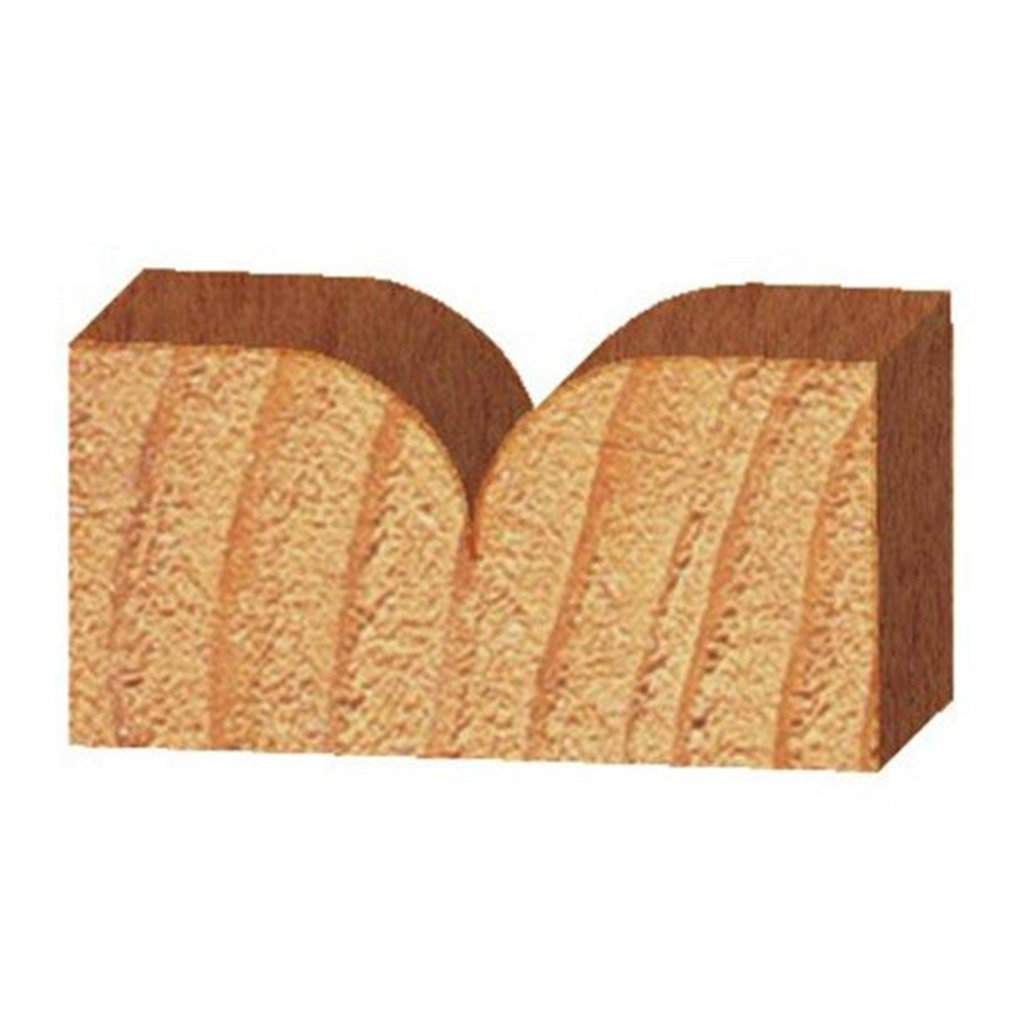 1572 Pointed Round Over Router Bit 1/4" R 1/2" D 1/4" SH alt 0