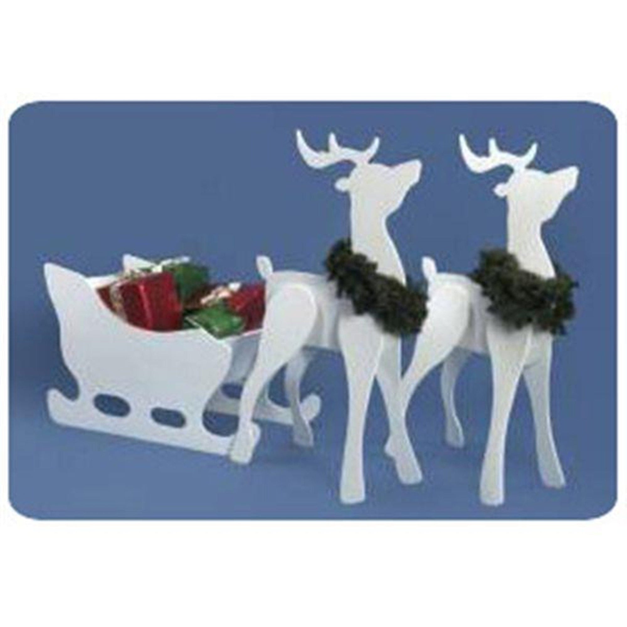 Woodworking Project Paper Plan to Build Proud Reindeer and Sleigh Combo alt 0