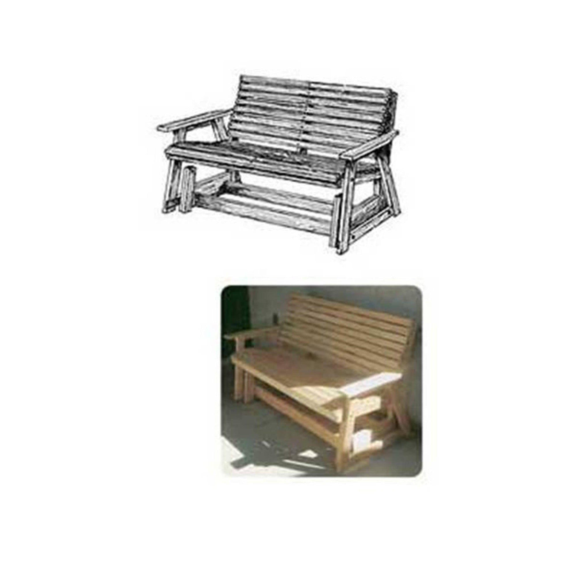Woodworking Project Paper Plan to Build Glider Bench alt 0