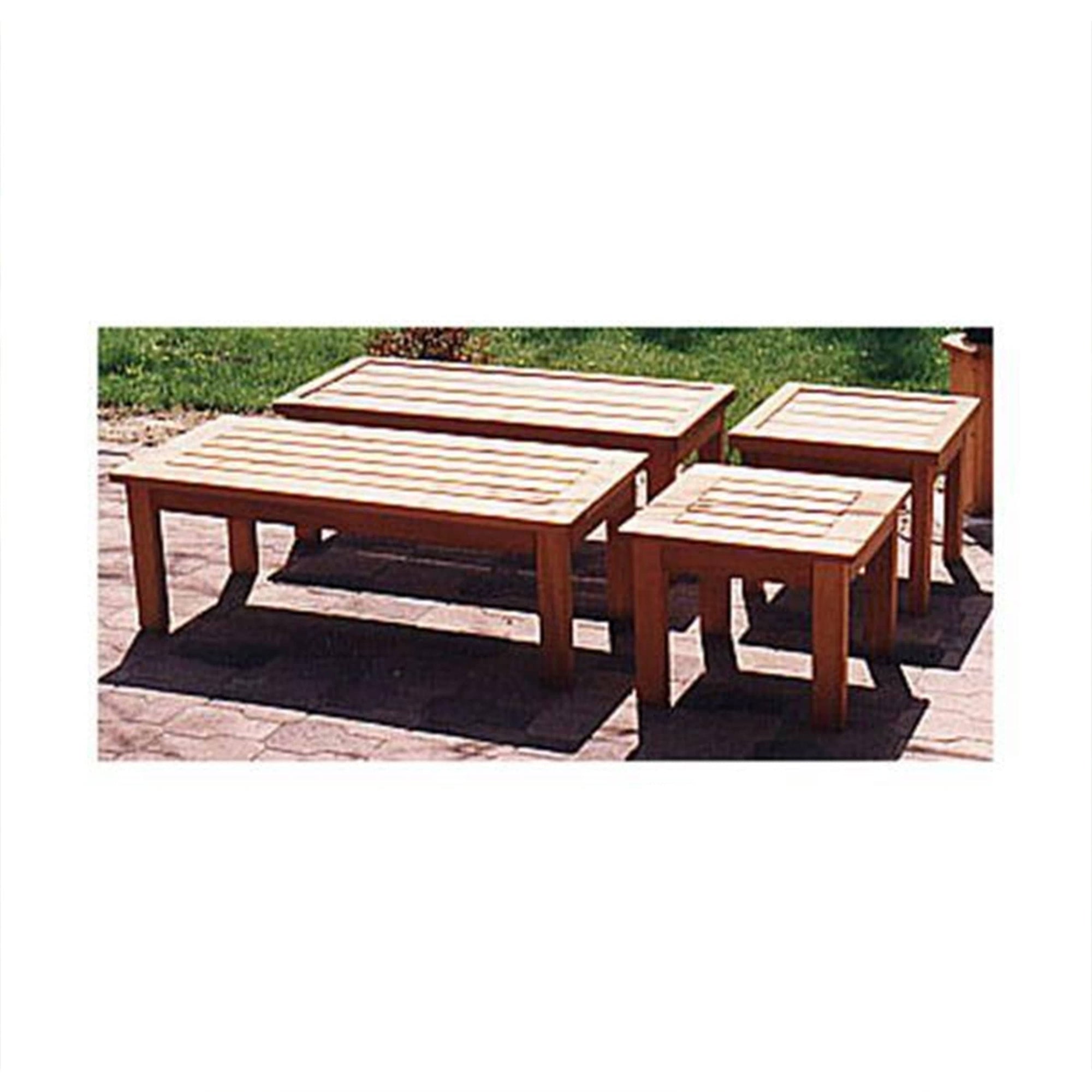 Woodworking Project Paper Plan to Build Patio Coffee Table and End Table alt 0