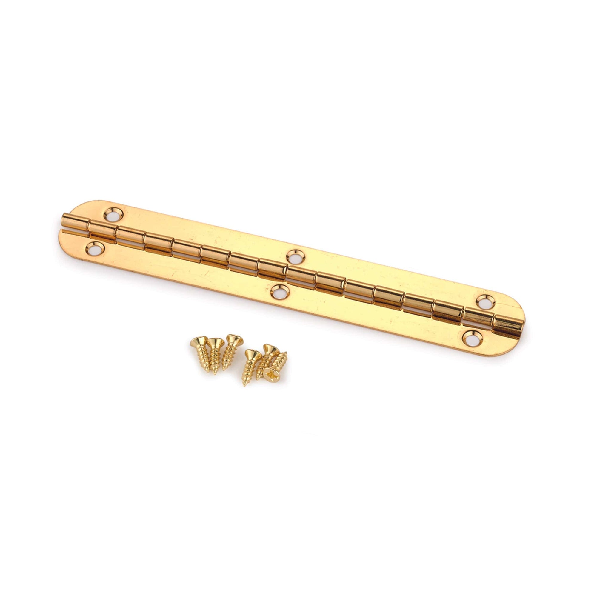 Small Piano Hinge Brass Plated 102 mm x 17 mm