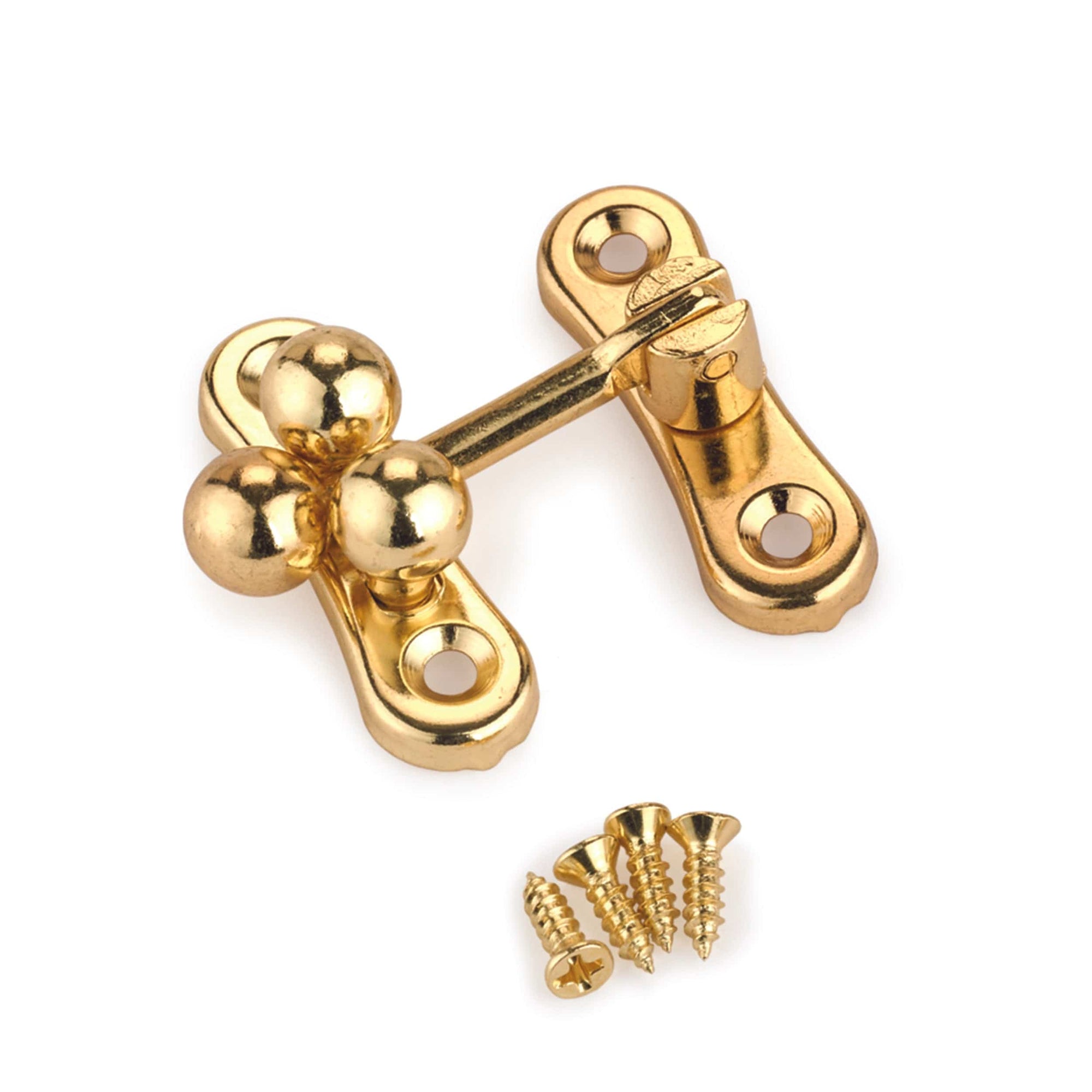 Small Box Ball Clasp Brass 1-1/4" x 1-1/4" alt 0