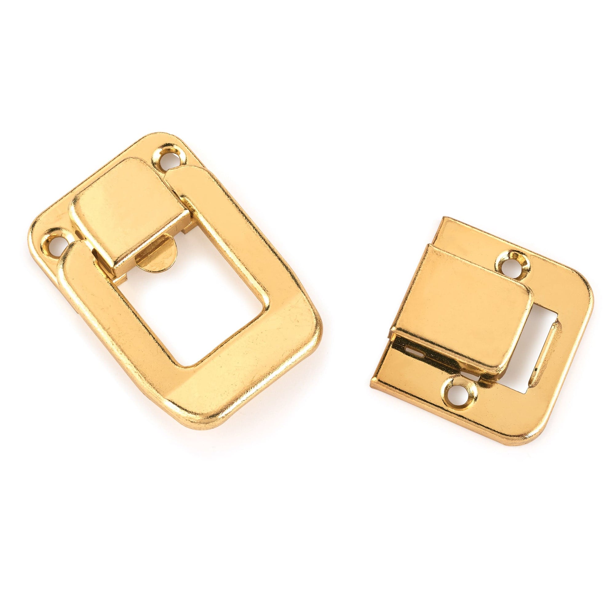 Case Draw Catch with Screws - Polished Brass Plated alt 0