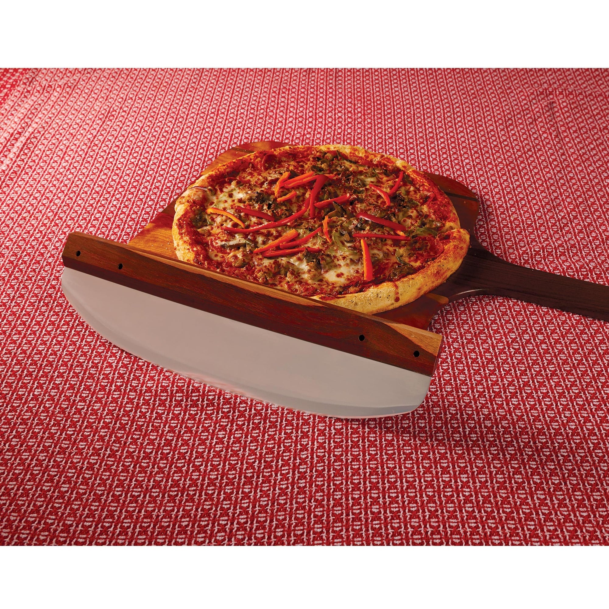 16" Rocking Pizza Cutter Kit - Stainless Steel alt 0