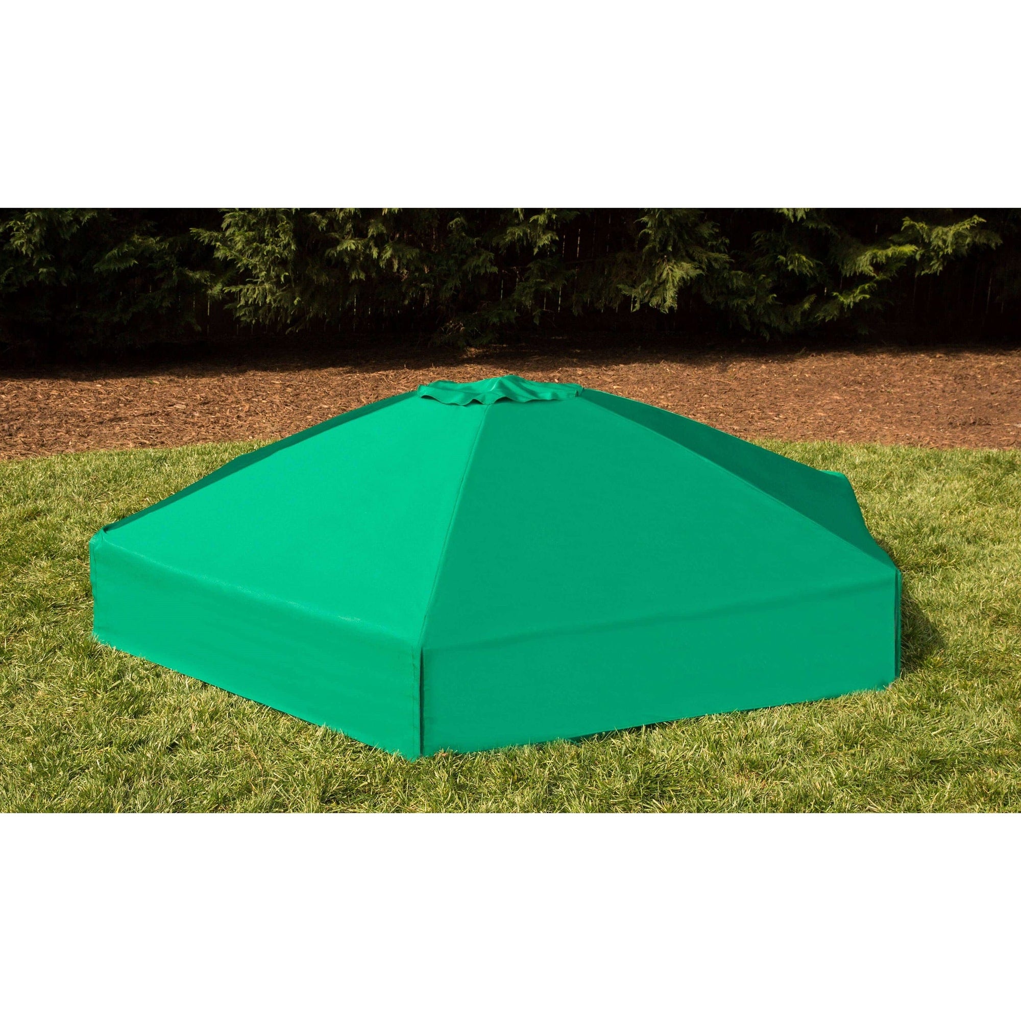 Classic Sienna 7' x 8' x 5.5 " Composite Hexagon Sandbox Kit with Telescoping Canopy/Cover - 2" profile alt 5