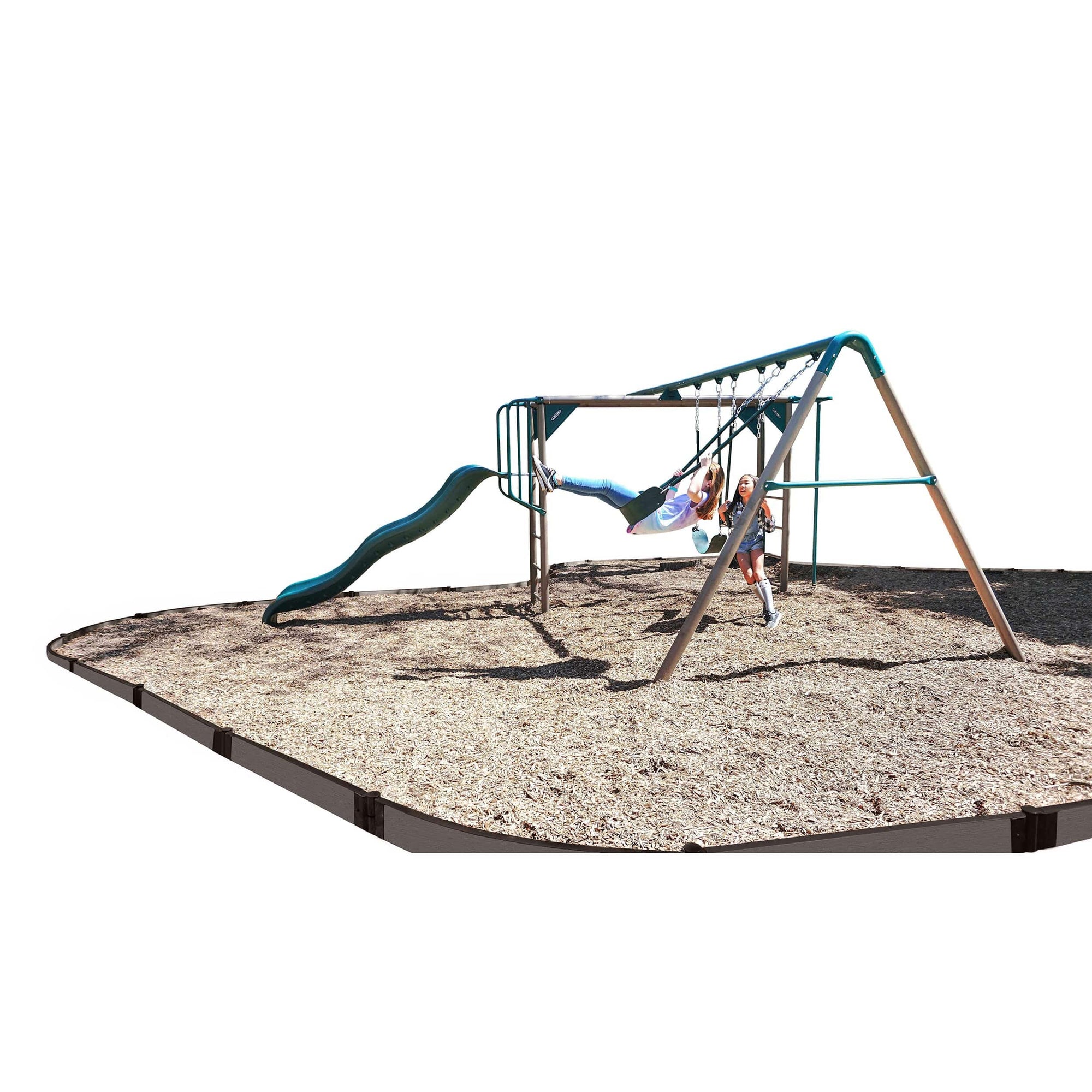Weathered Wood Curved Playground Border 16' - 1" profile alt 0