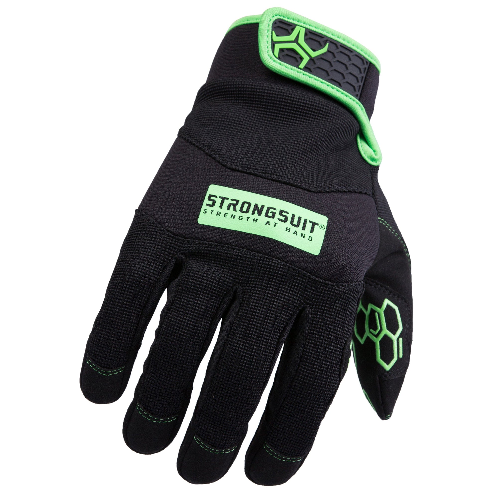 Grasper Gloves, Black/Green, Medium alt 0