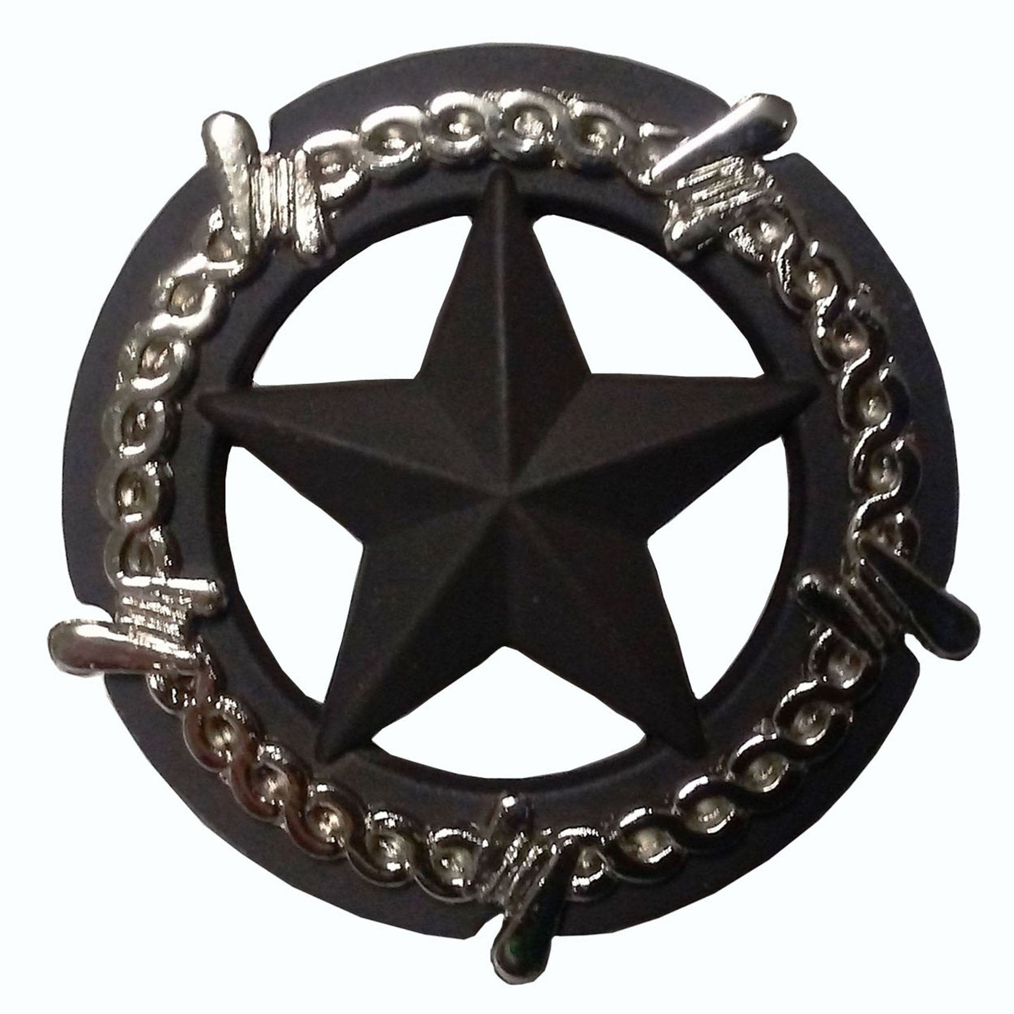Star with Barbed Wire Knob, Brown/Nickel alt 0