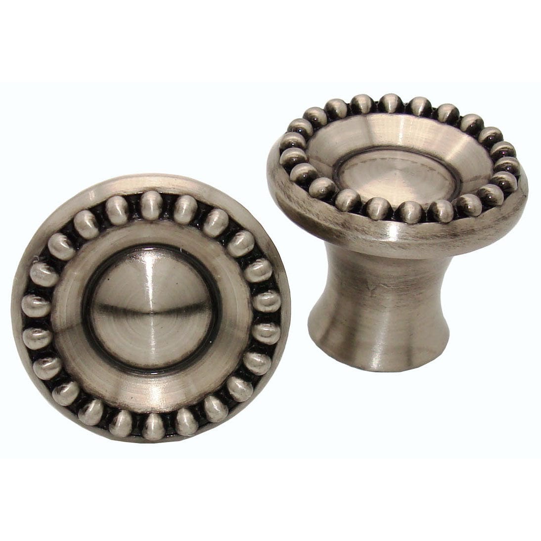 Beaded Elegance Knob, Satin Nickel alt 0