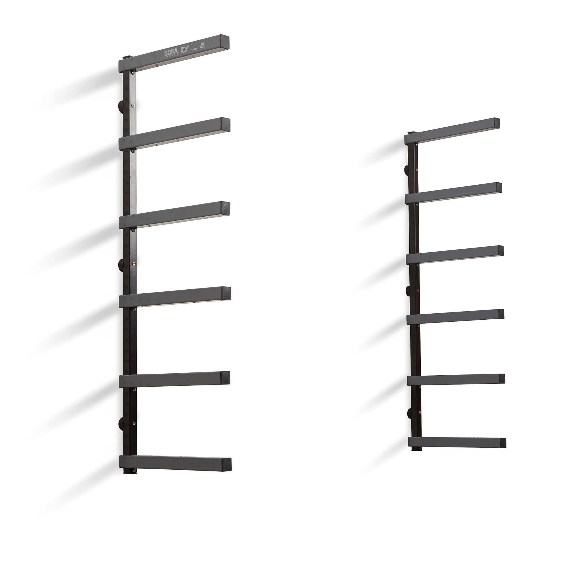 6-Level Lumber Storage Rack - Black & Gray alt 0