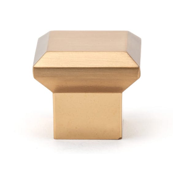 Transitional Knob, 1-11/32" x 1-11/32", Aurum Brushed Gold alt 0