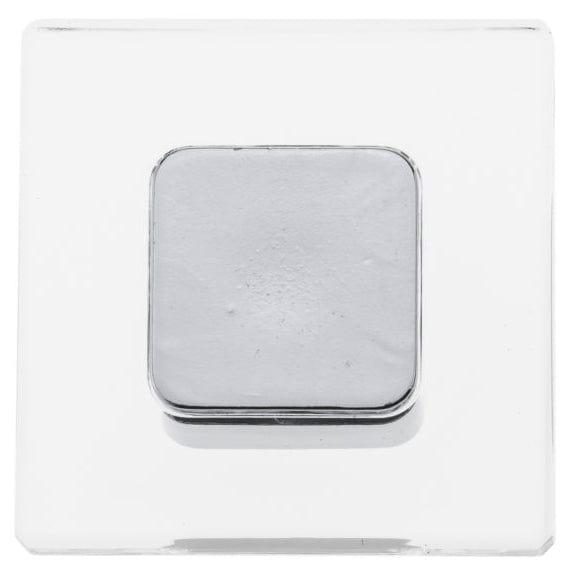 Contemporary Knob, 1-9/16" x 1-9/16", Chrome, Clear alt 0