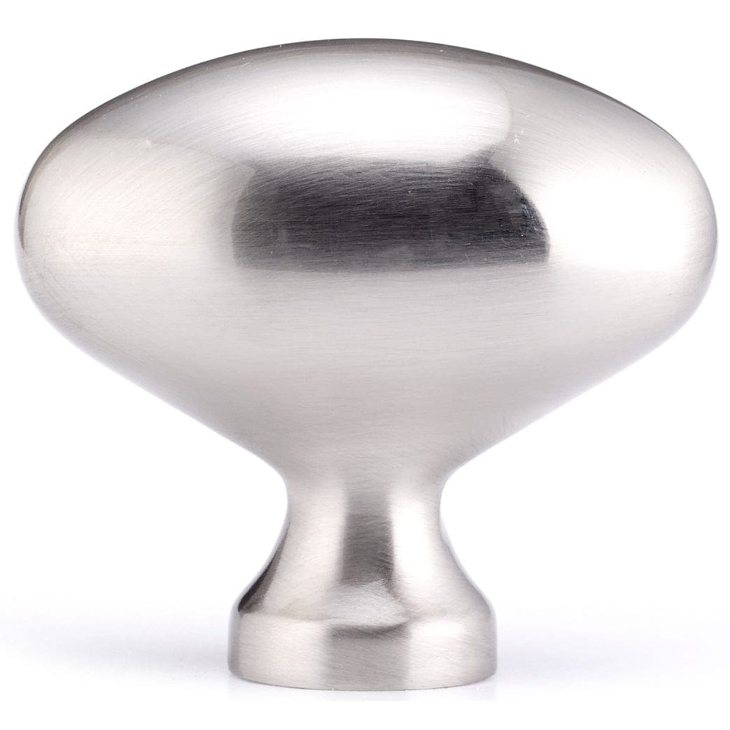 Traditional Knob, 1-31/32" x 1-3/32", Brushed Nickel alt 0