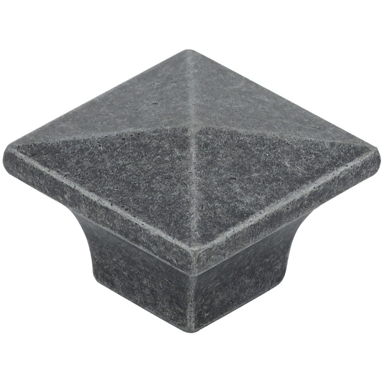 Traditional Knob, 1-1/4" x 1-1/4", Natural Iron alt 0