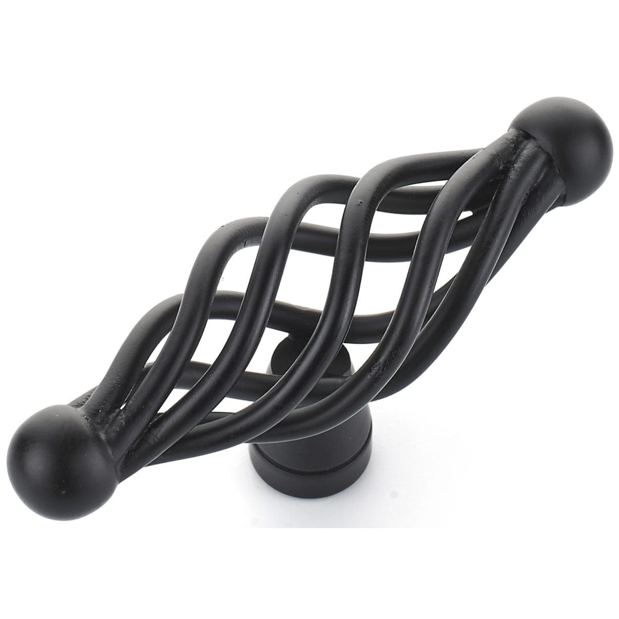 Traditional Knob, 2-23/32" x 25/32", Matte Black alt 0