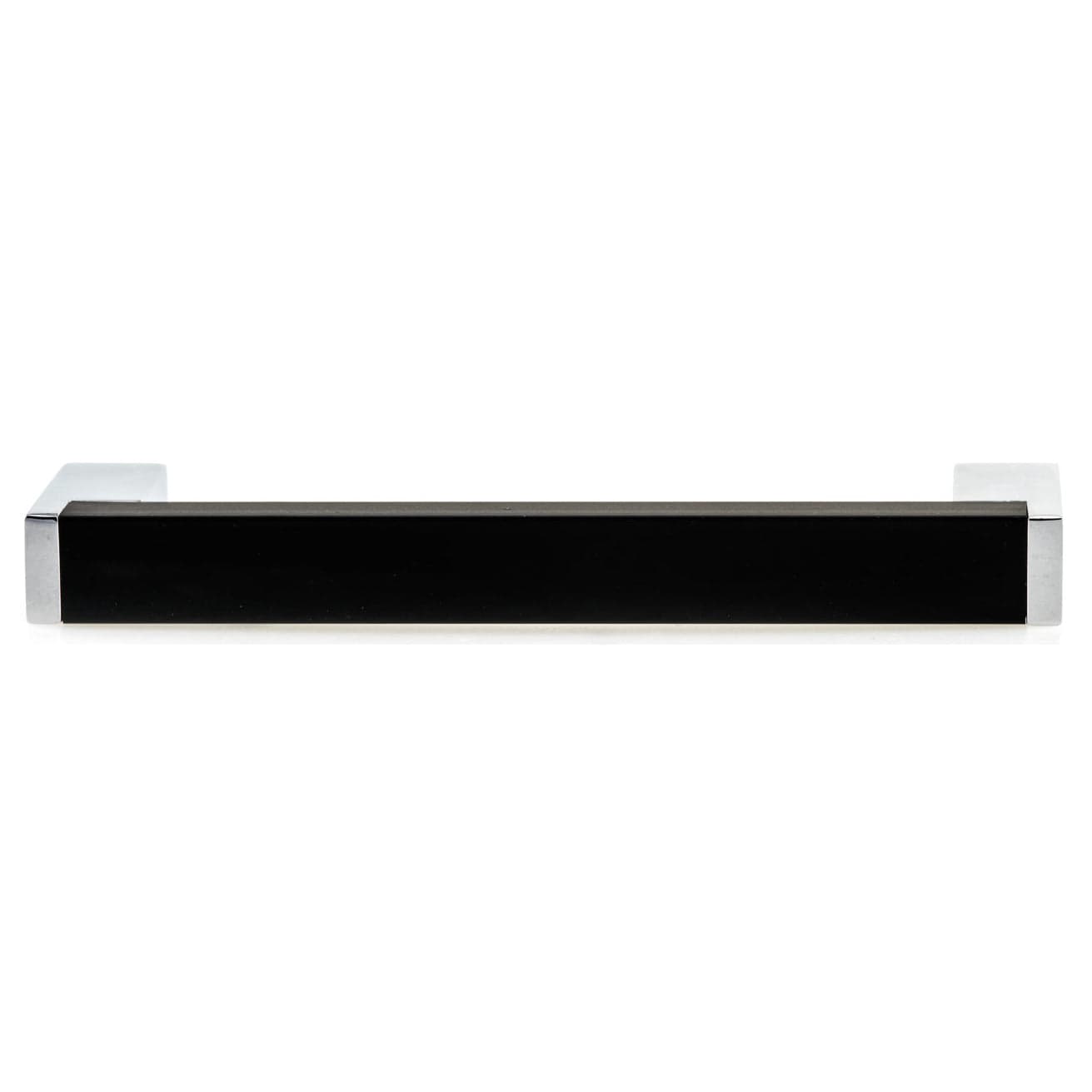 Contemporary Pull, 3-3/4" Center-to-Center, Chrome, Matte Black alt 0