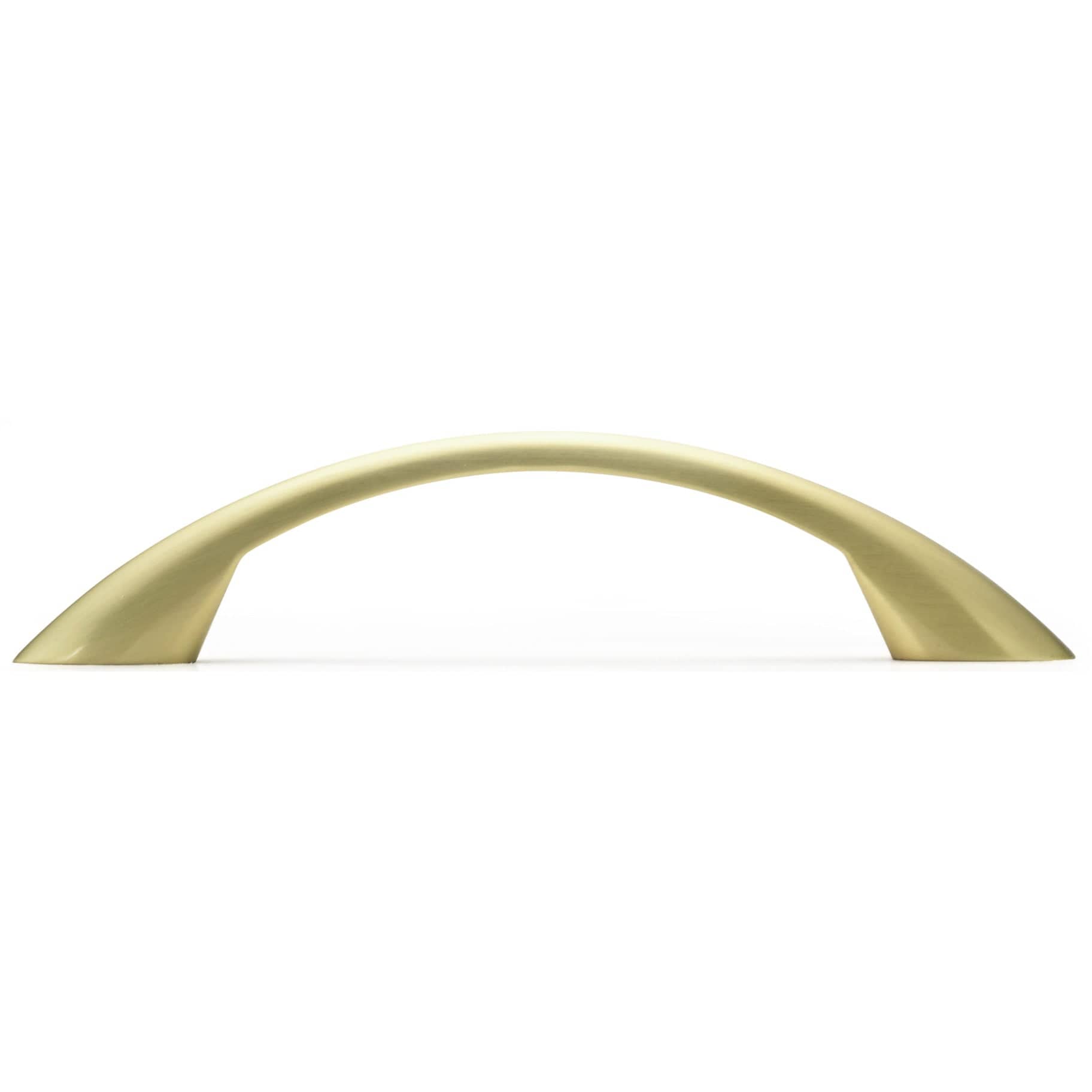 Contemporary Pull, 3-3/4" Center-to-Center, Satin Brass alt 0