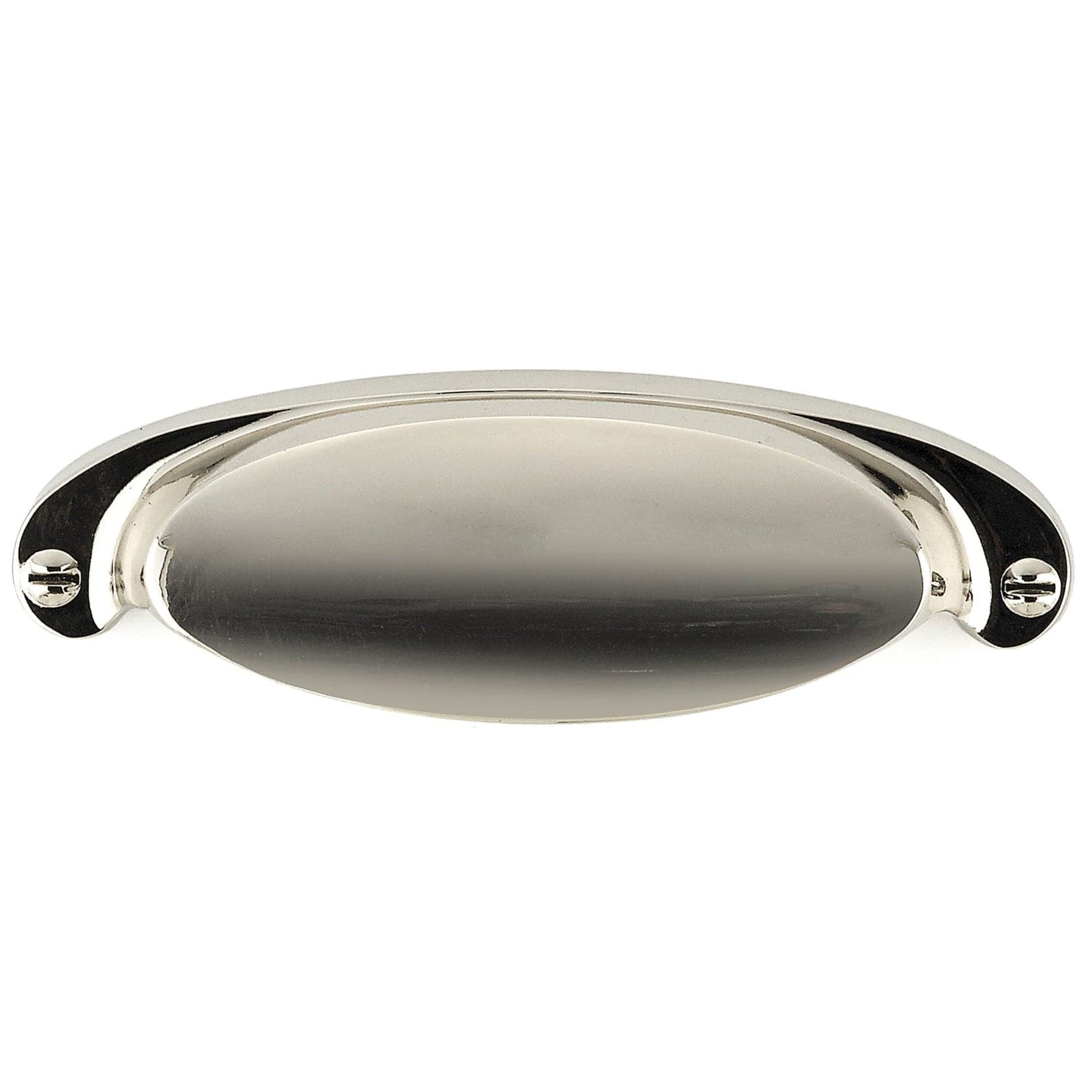Contemporary Cup Pull, 2-1/2" Center-to-Center, Polished Nickel alt 0
