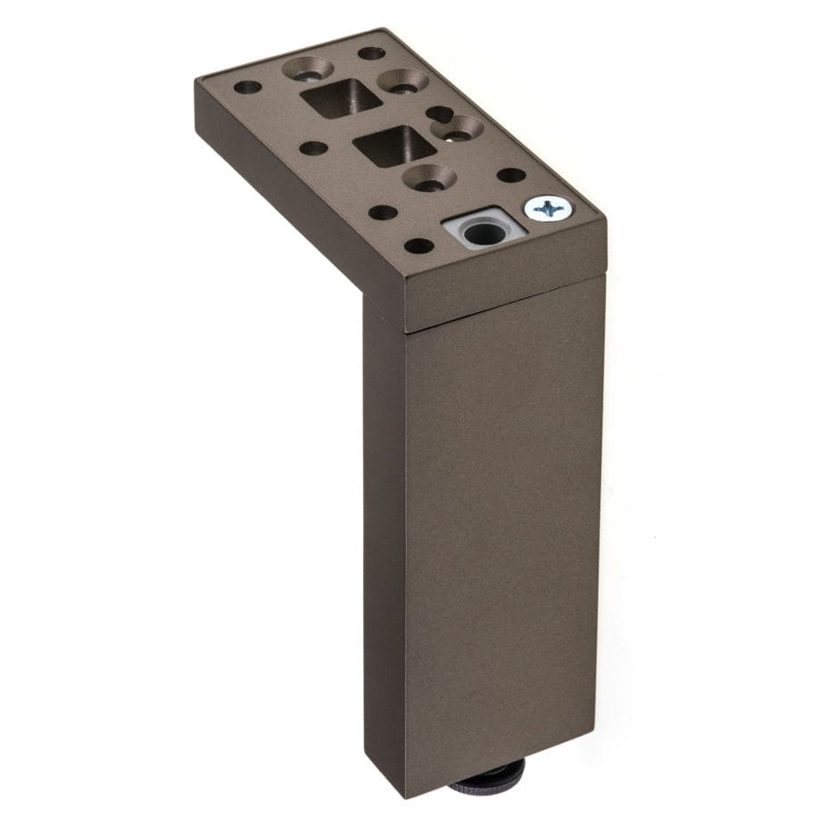 4-23/32" (120 mm) Adjustable Contemporary Versatile T or L Shaped Furniture Leg Bronze alt 0