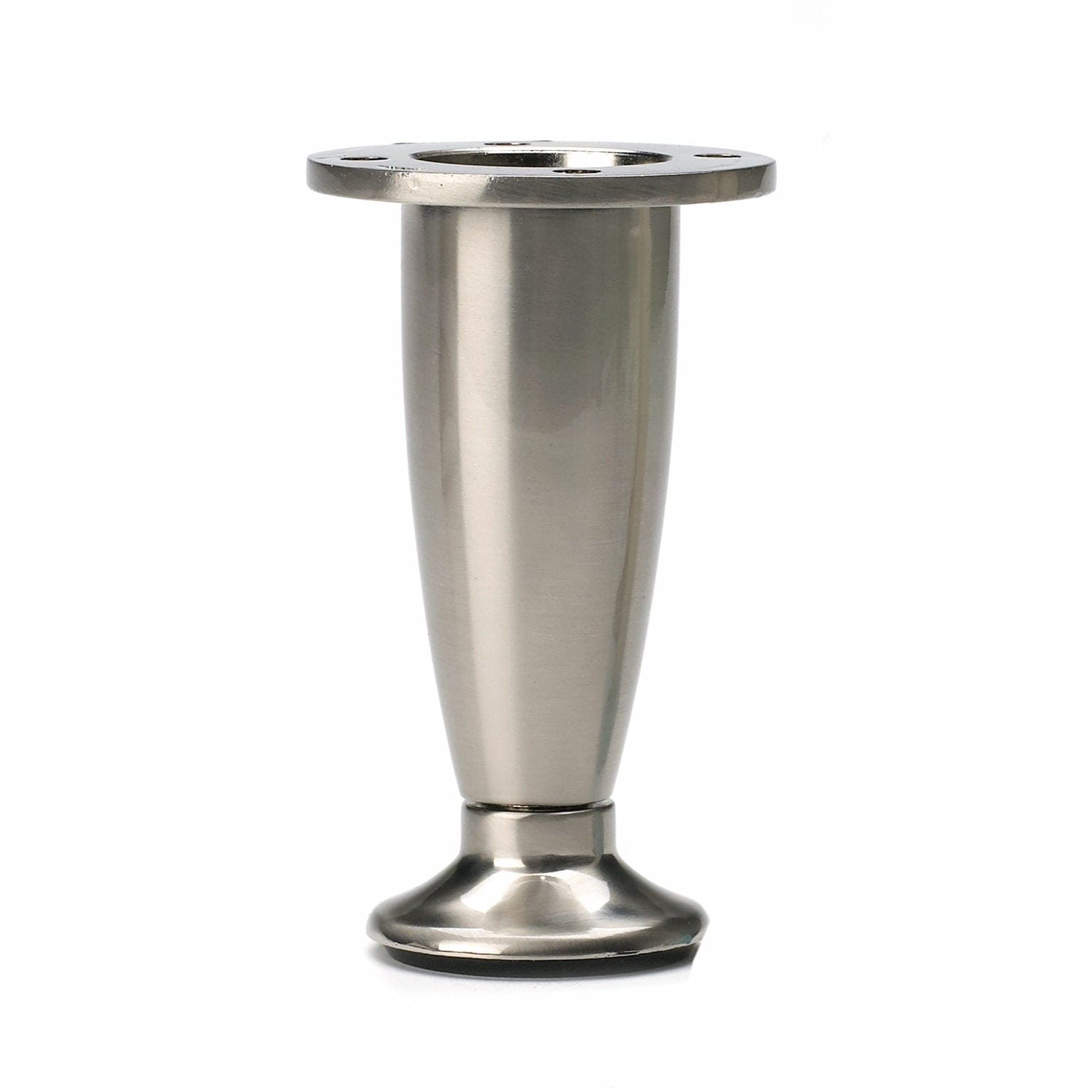 5-29/32" (150 mm) Adjustable Contemporary Furniture Leg Nickel alt 0