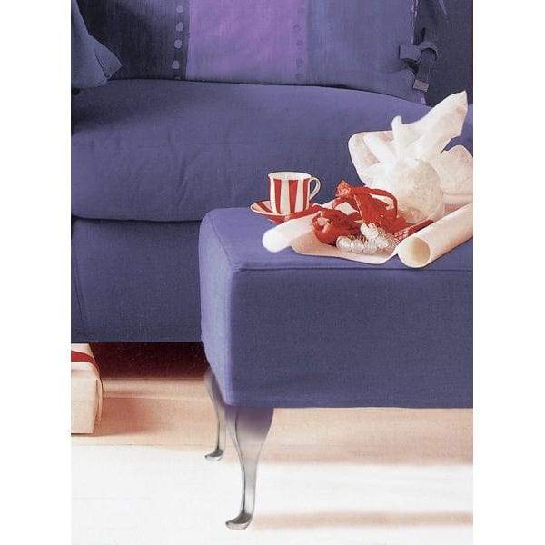 6" (152 mm) Curved Furniture Leg Brushed Aluminum alt 0