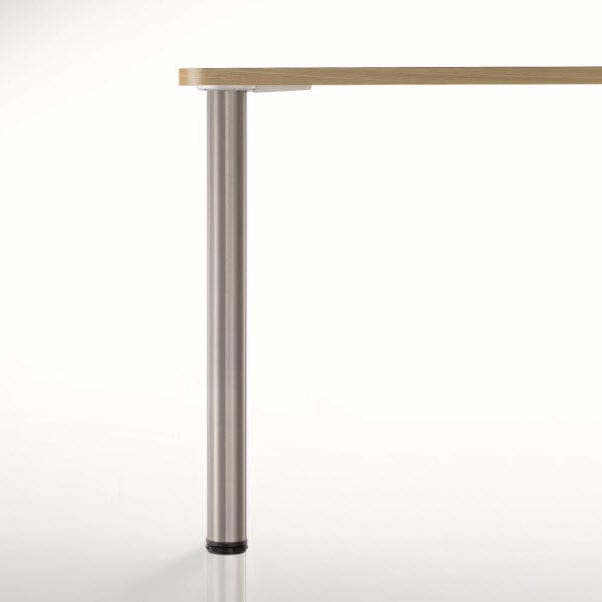 34-1/4" (870 mm) Adjustable Table Leg Brushed Chrome Pack of 4 alt 0