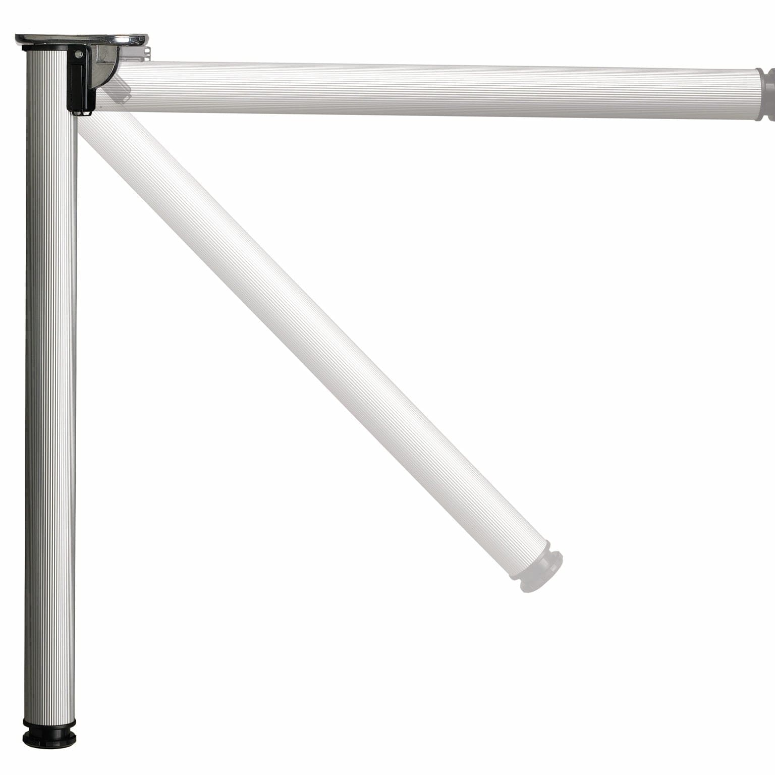 28" (711 mm) Folding AdjustableTable Leg Aluminum alt 0