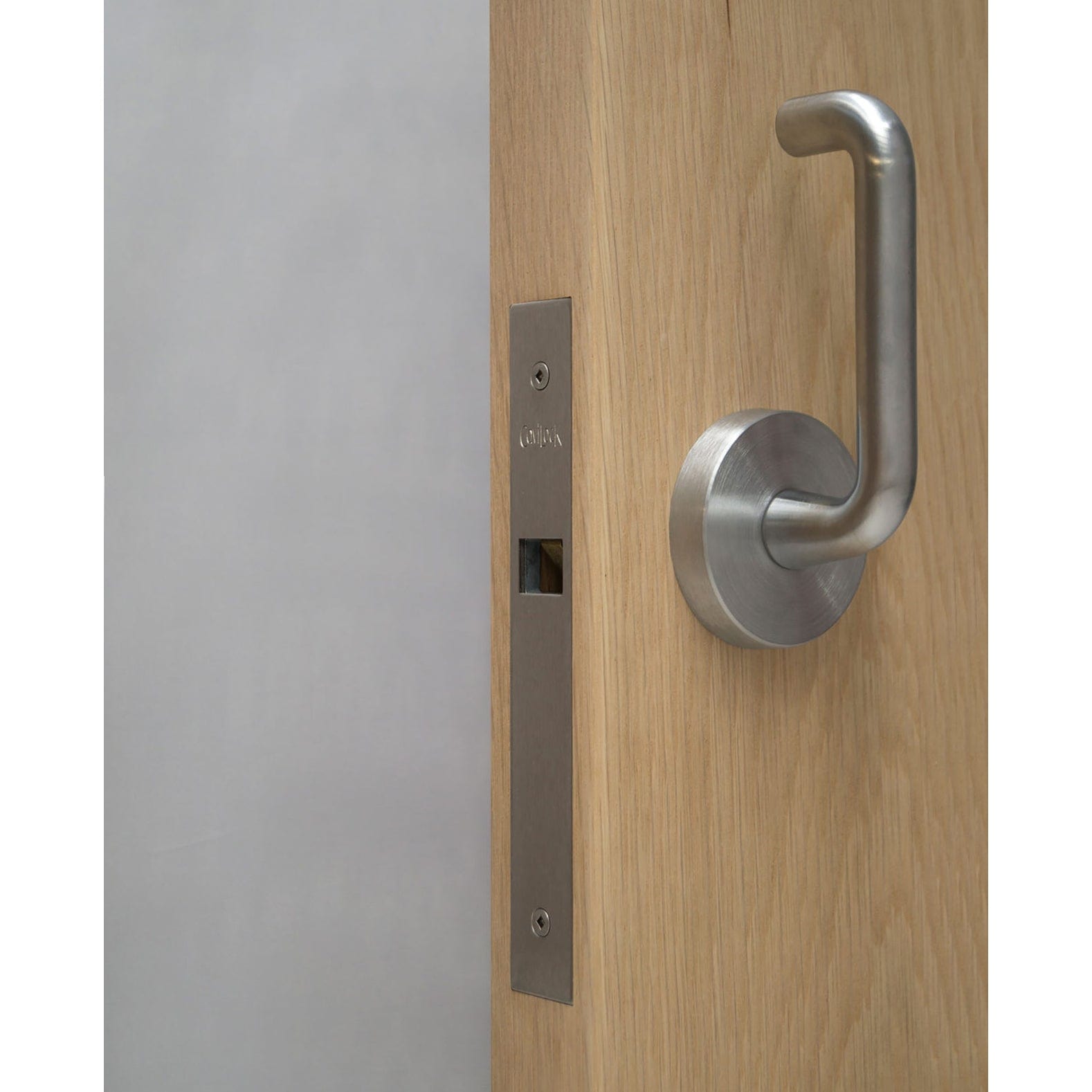 CL100 Cavity Sliders Pocket Door Lever Satin Chromefor 1-3/8" Thick Door alt 0