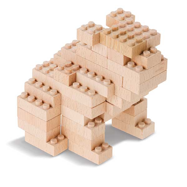 Wooden Bricks 3-in-1 Builds - Dog
