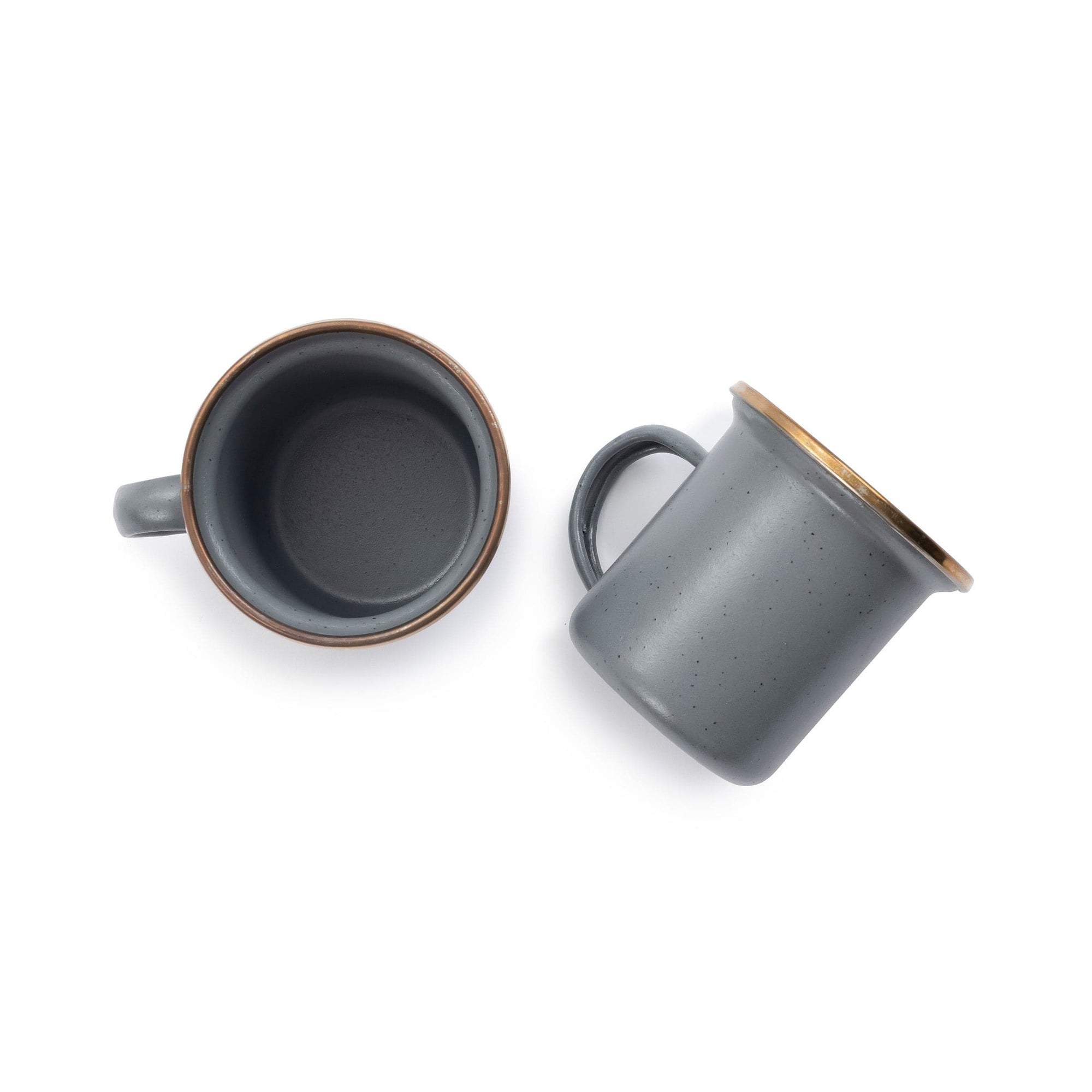 Enamel Espresso Cup Set Slate Gray Indoor/Outdoor alt 0