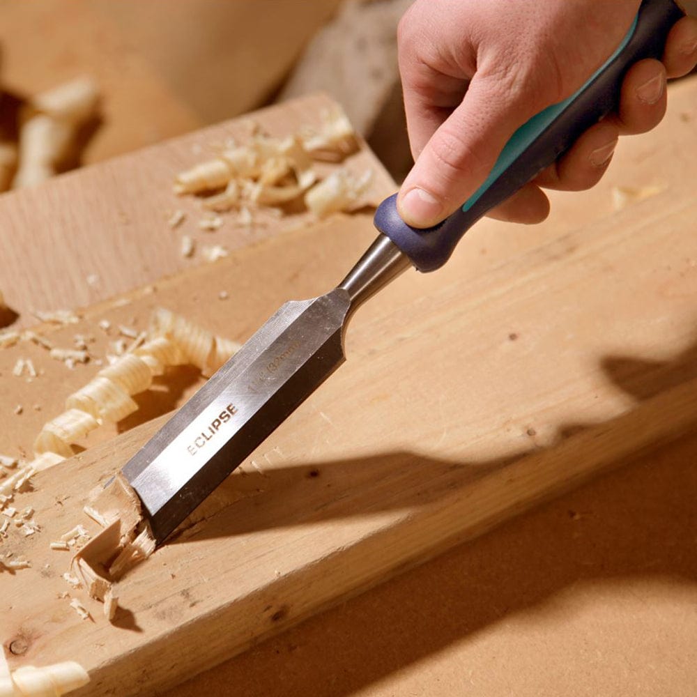 3 pc Wood Chisel with Ergonomic Soft Handle 1/2", 3/4", 1" alt 0