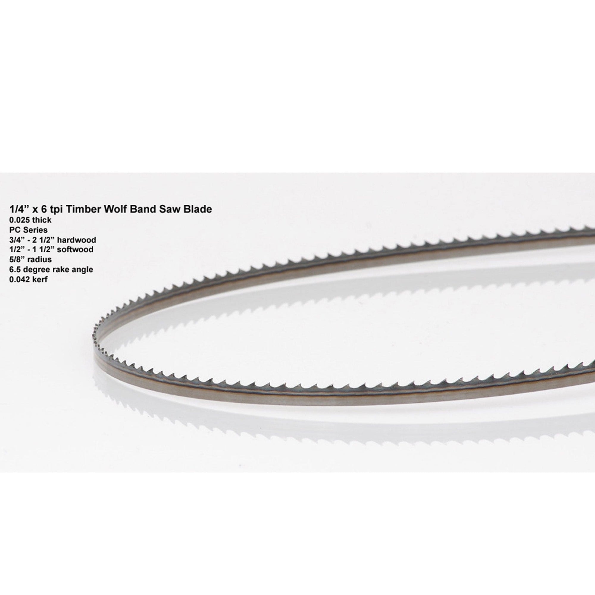 Bandsaw Blade - 131.5" x 1/4" x 6 TPI Positive Claw alt 5
