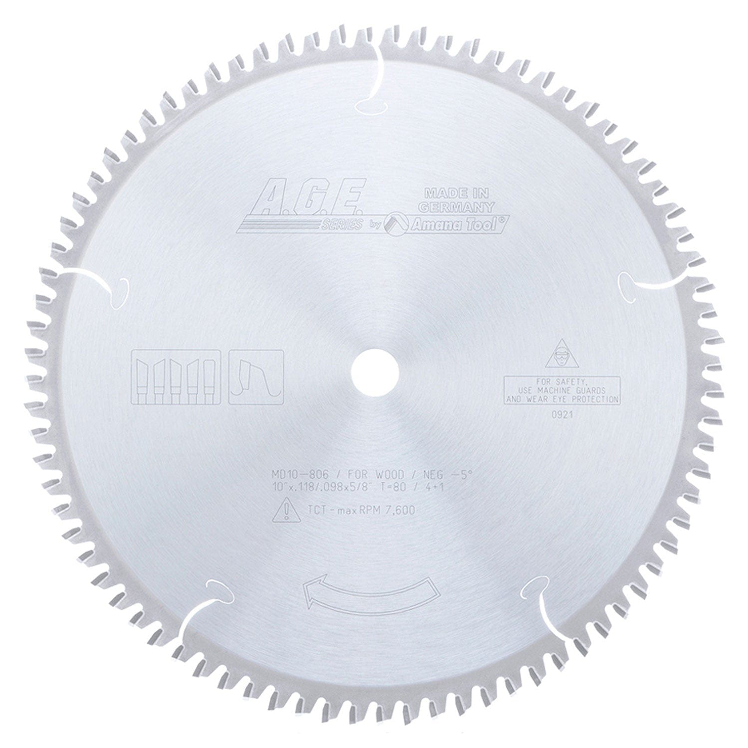 14" x 108T Carbide Tipped, Aluminum and Non-Ferrous Metals Blade, Neg. 6 Deg., 1" Bore, TCG alt 0