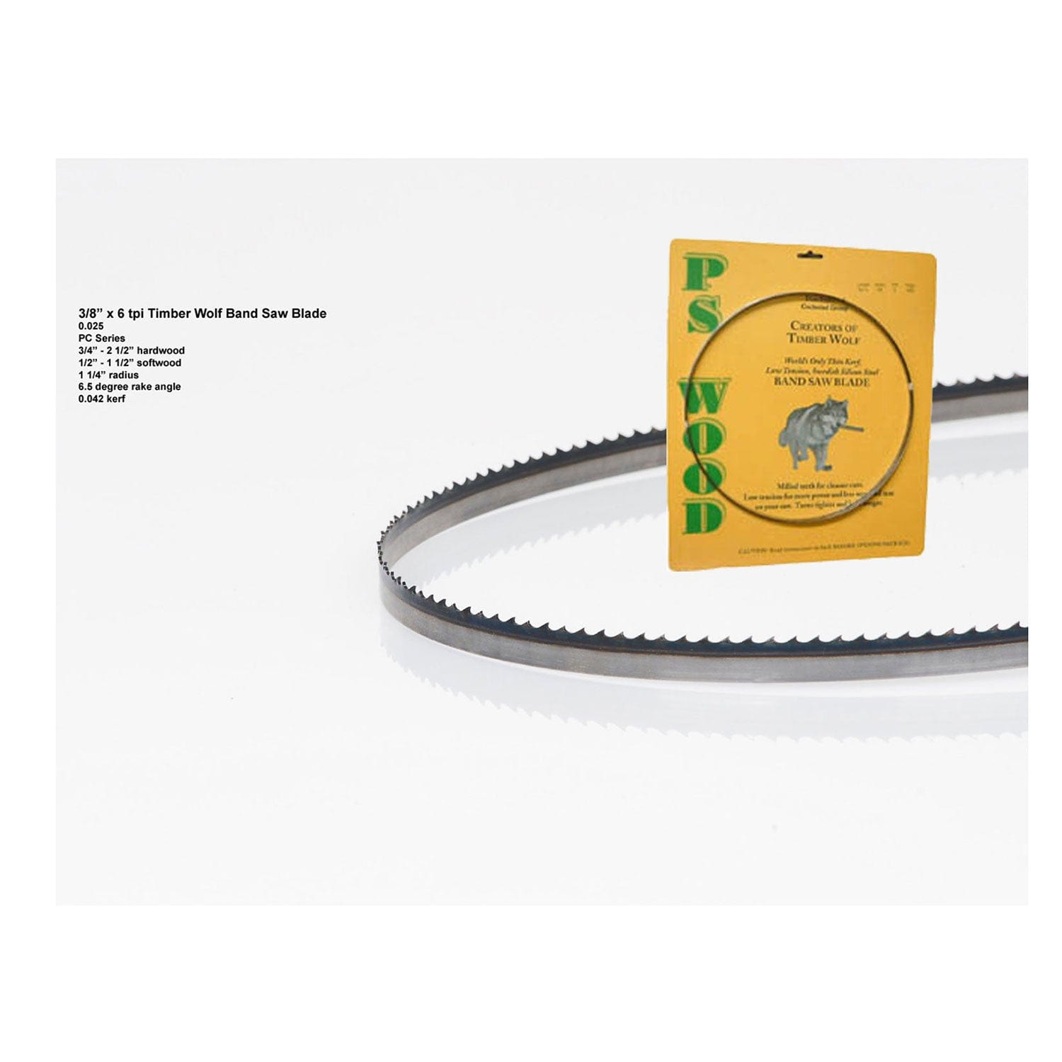 Bandsaw Blade - 72" x 3/8" x .025" x 6 TPI - Positive Claw