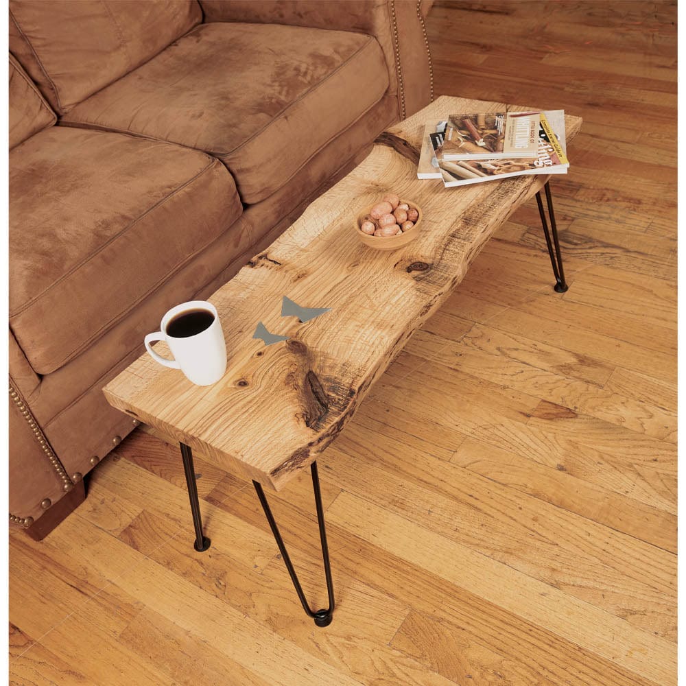 2-Wire Hairpin Leg - 16" - Black - 4 Piece