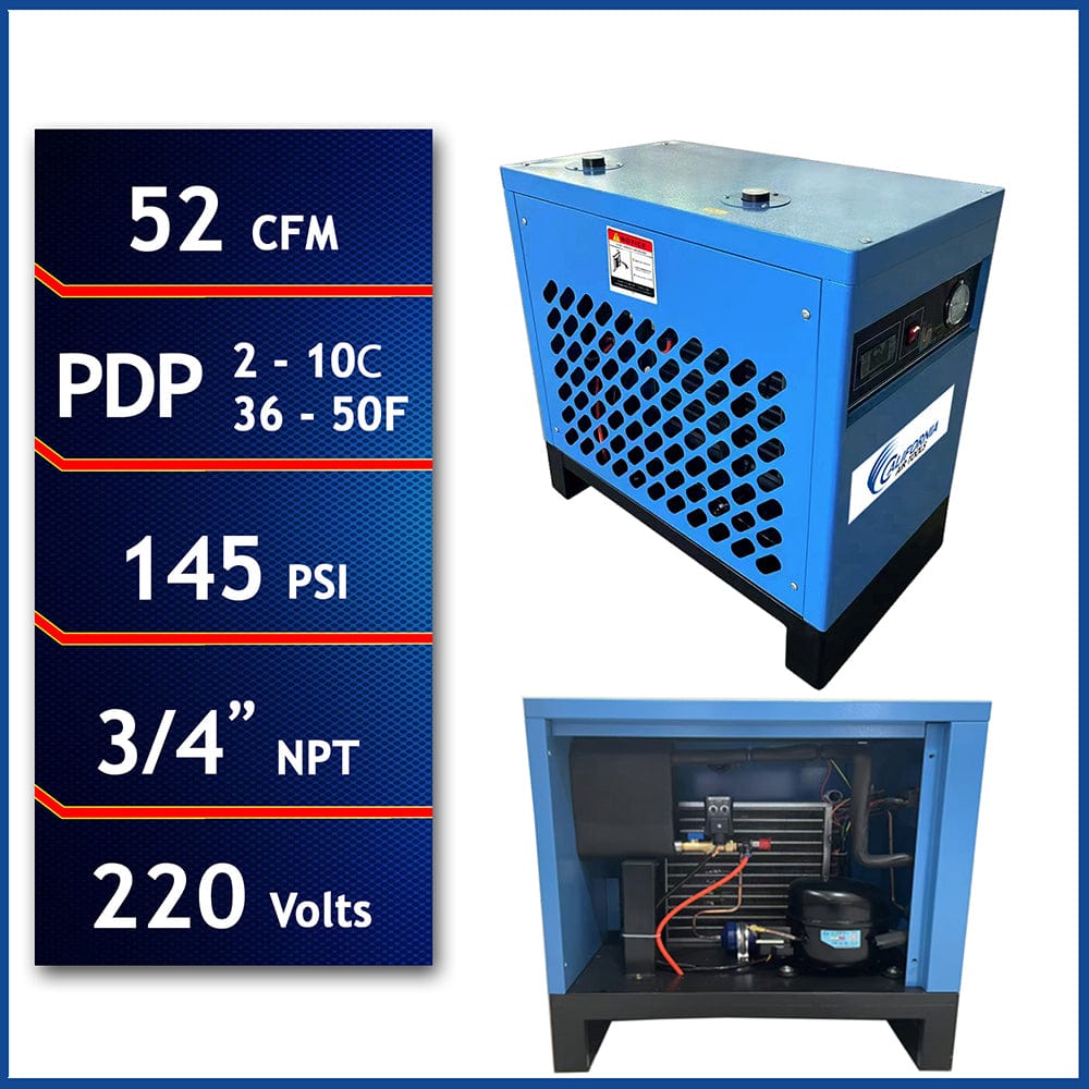 RD-91503 High-Efficiency Non-Recycling 98% Refrigerated Air Dryer - 220V - 60 HZ - 1-PH