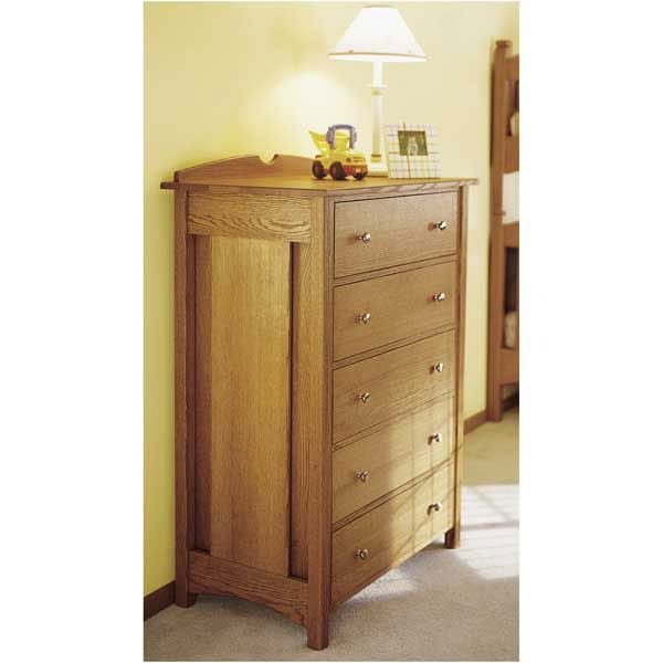 Woodworking Project Paper Plan to Build Kid's Oak Dresser alt 0
