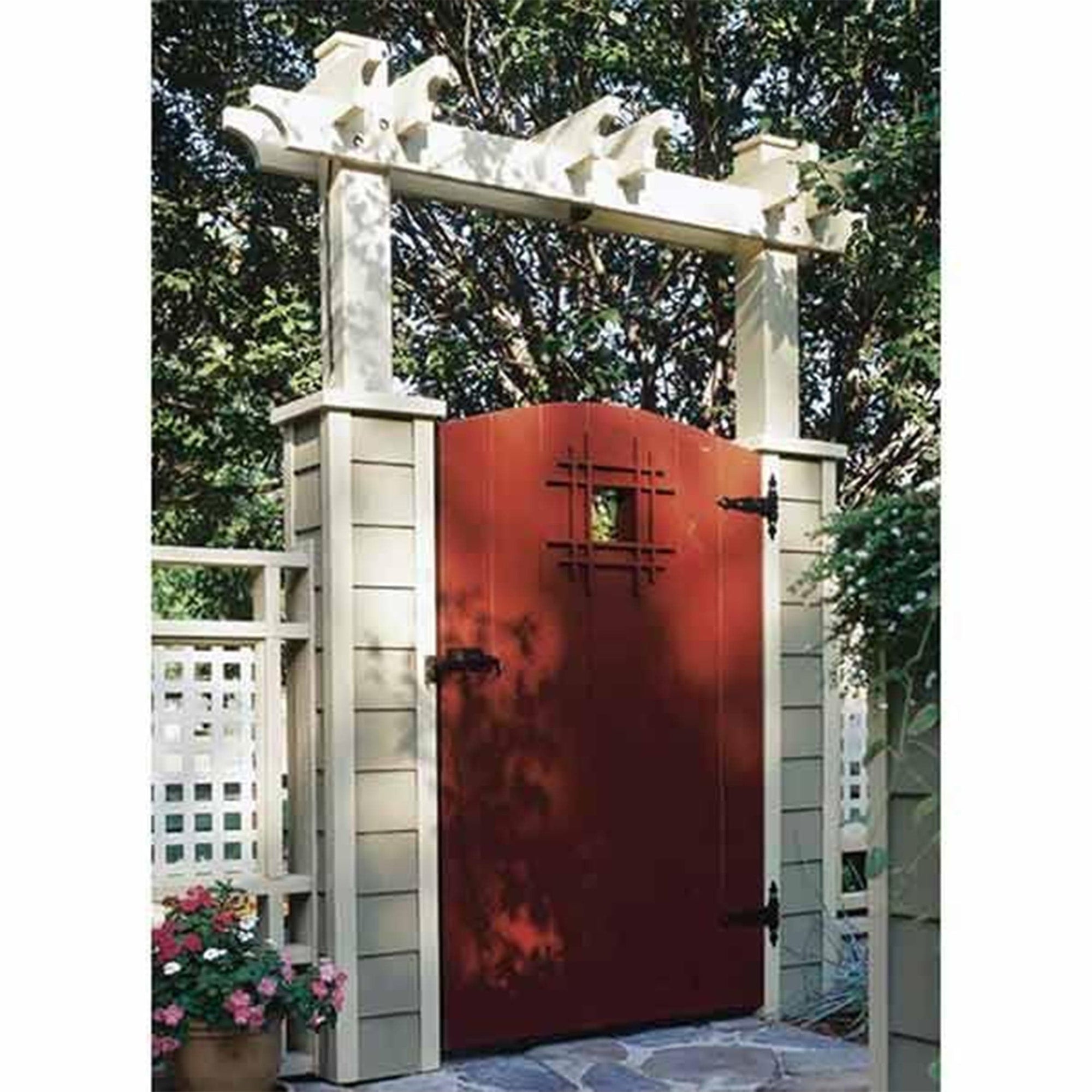 Downloadable Woodworking Project Plan to Build Grand Entrance Garden Gate alt 0