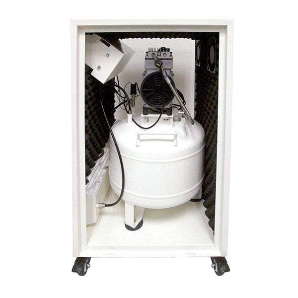 1HP 8 Gallon Oil-Free Steel Tank Air Compressor in Soundproof Cabinet alt 0