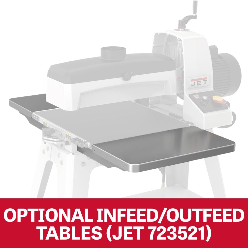 18" Drum Sander with Open Stand - 1-3/4 HP 1 Ph 115V - JWDS-1836