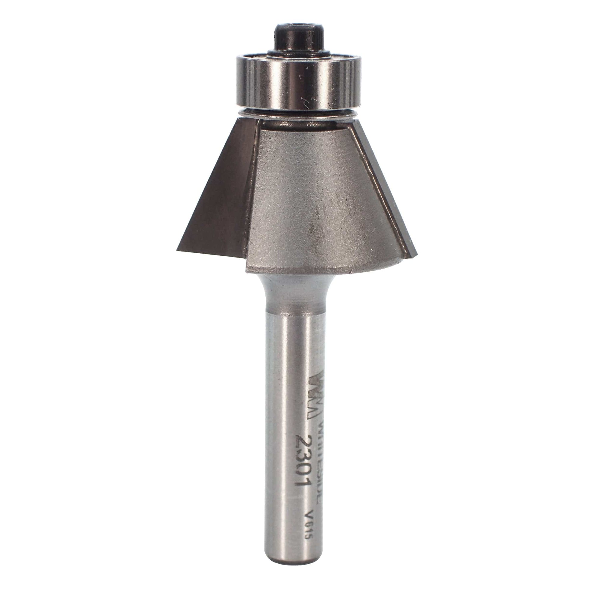 2301 Edge Bevel Router Bit 25 A 1/4" SH 9/16" CL X 1/2" CH 2" OL alt 0