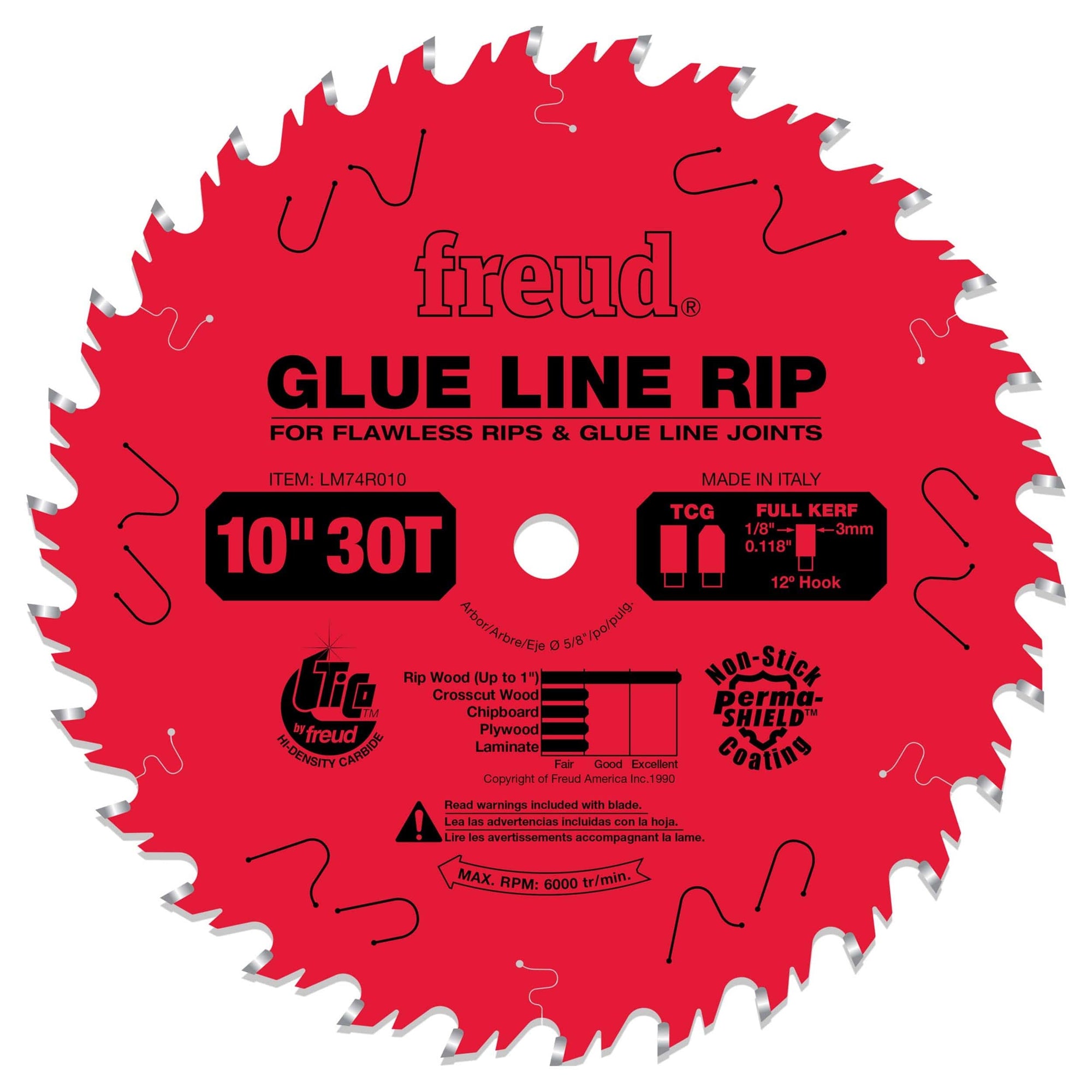 LM74R010 Glue Line Ripping Circular Saw Ripping Saw Blade 10" x 5/8" Bore x 30 Tooth alt 0
