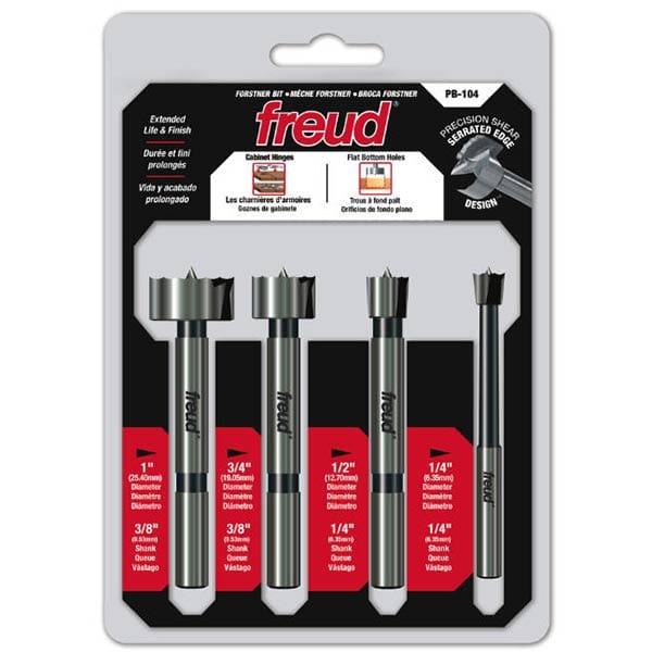 Precision Shear Forstner Bit Set - 4 Piece alt 0