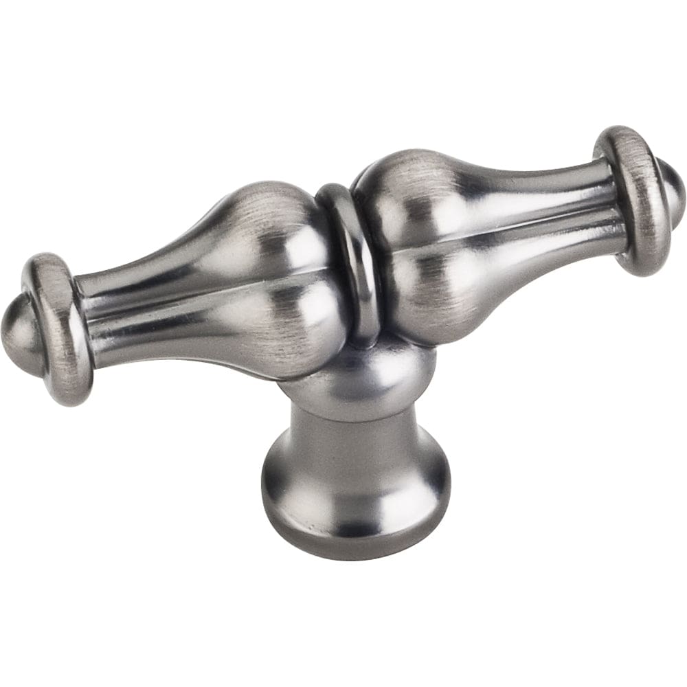Bella "T" Knob, 2-1/4" O.L., Brushed Pewter alt 0