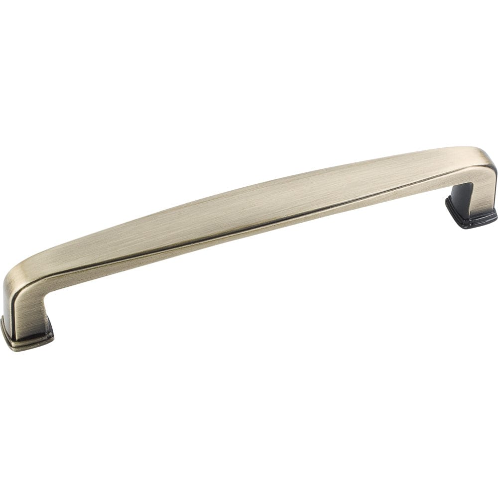 Milan 1 Plain Square Pull, 128 mm C/C, Brushed Antique Brass alt 0