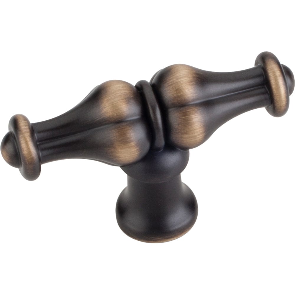 Bella "T" Knob, 2-1/4" O.L., Antique Brushed Satin Brass alt 0