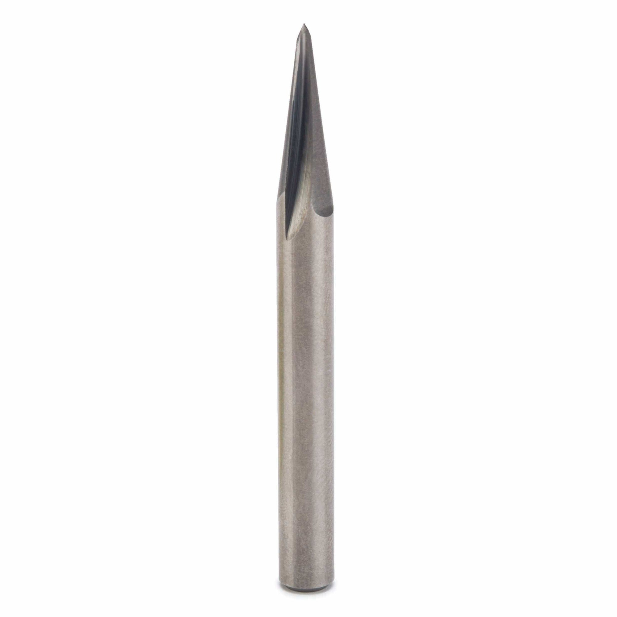 Engraving CNC Router Bit, 3/32" x 45°, 1/4" SH alt 0