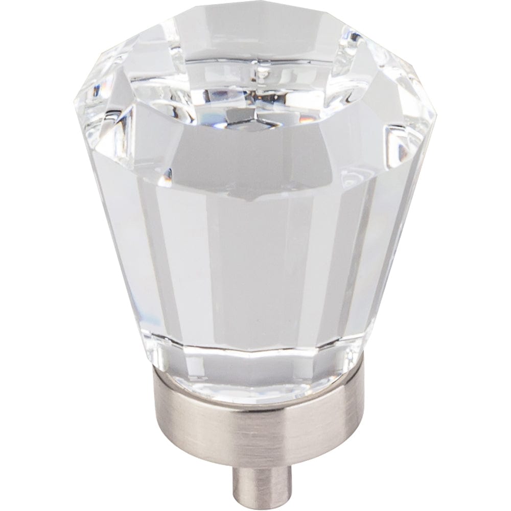 Harlow Large Tapered Glass Knob, 1-1/4" Dia., Satin Nickel alt 0