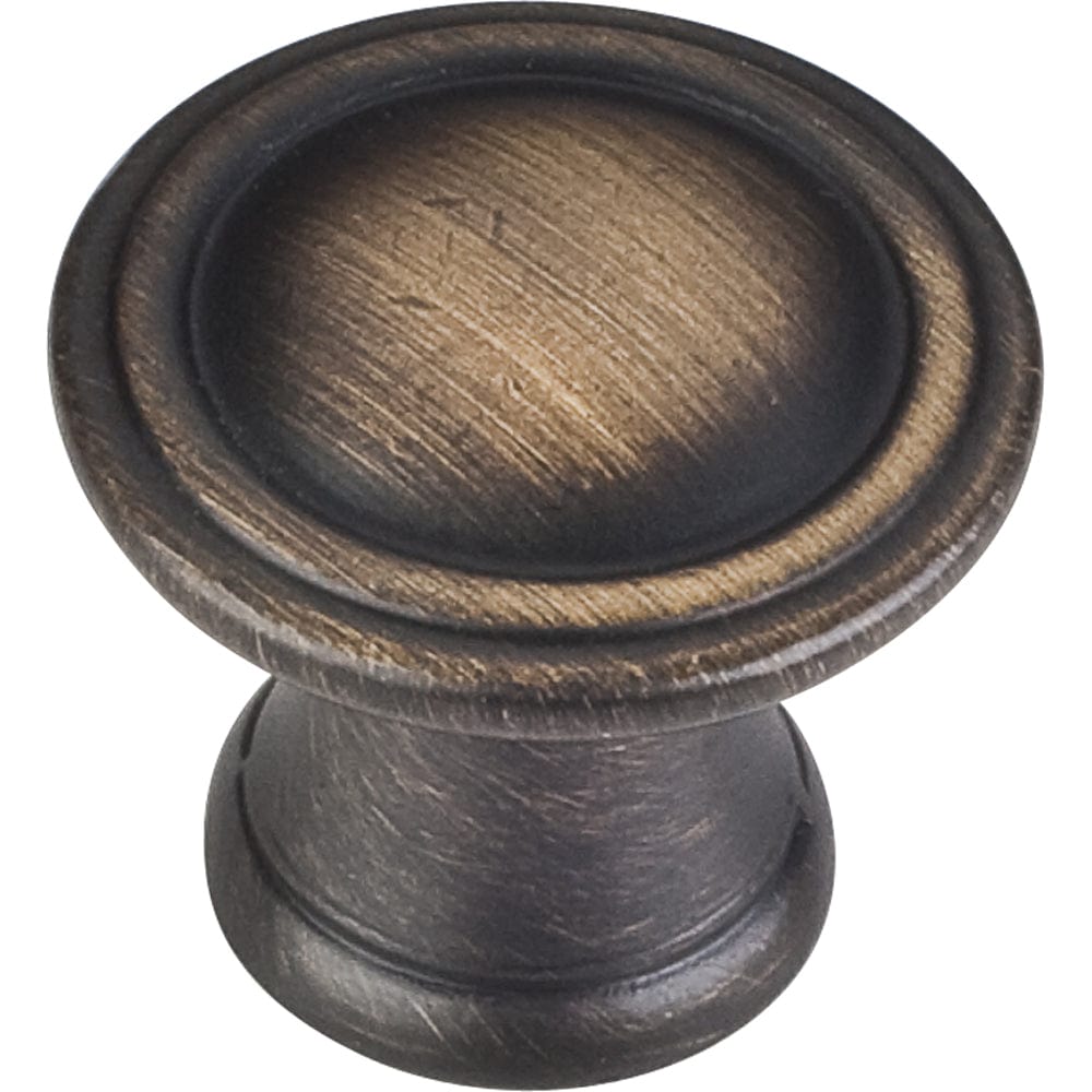 Cordova Knob, 1-3/16" Dia., Antique Brushed Satin Brass alt 0